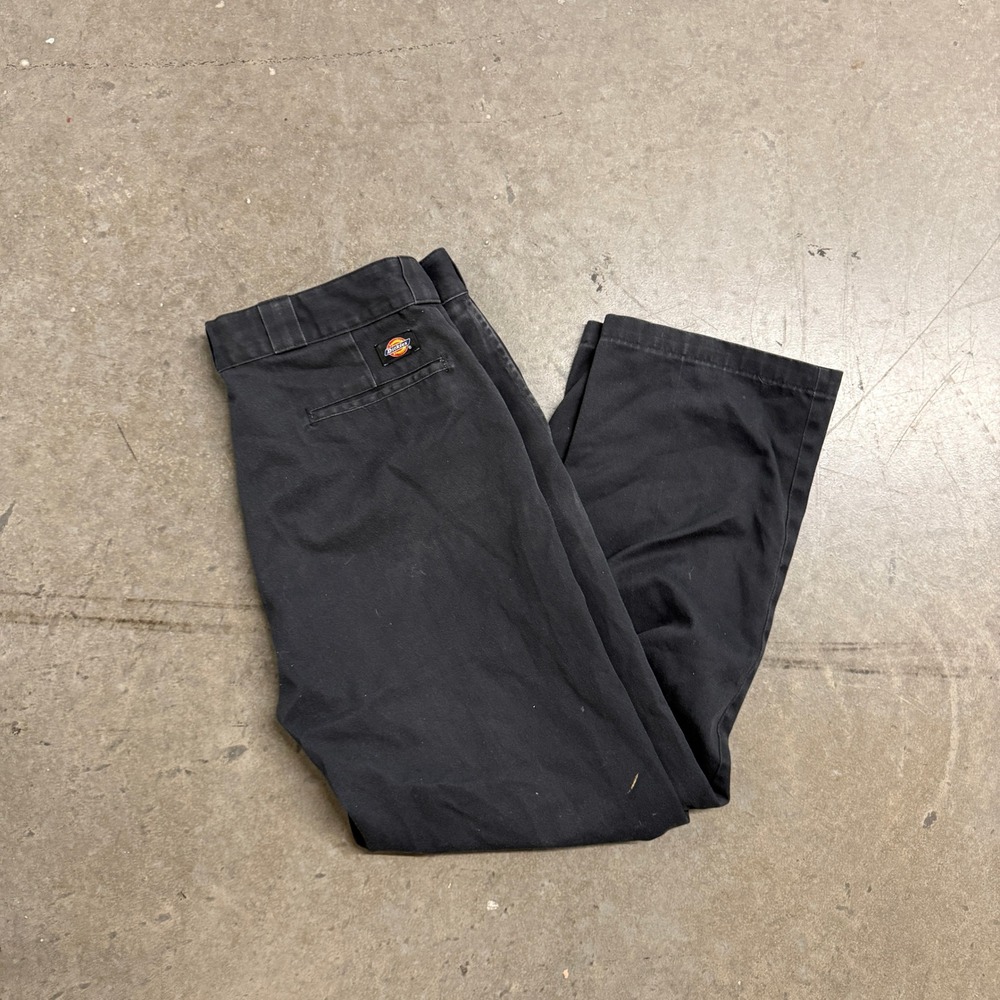 Dickies 874 Original Fit Work Pants Mens 36x30 Black Straight Leg Twill Chino